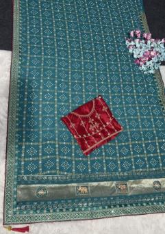 Vastrangan bandhani print Saree wholesaler in Hyderabad