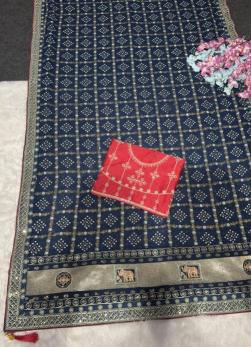 Vastrangan bandhani print Saree wholesaler in Hyderabad
