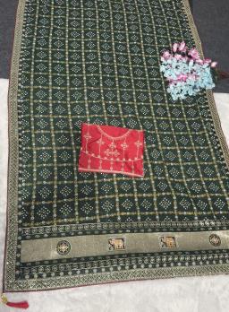 Vastrangan bandhani print Saree wholesaler in Hyderabad