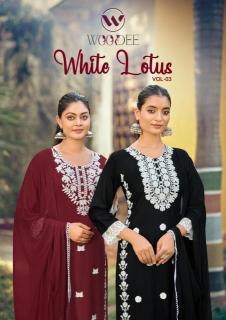 Woodee white lotus vol-3 Wholesale Kurti Manufacturers in Pune