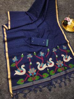 Akshara linen silk Bulk saree suppliers in Hyderabad