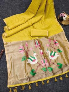 Akshara muga cotton Party wear saree wholesale in Hyderabad