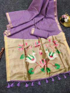 Akshara muga cotton Party wear saree wholesale in Hyderabad