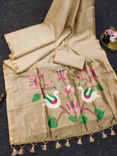Akshara muga cotton Party wear saree wholesale in Hyderabad