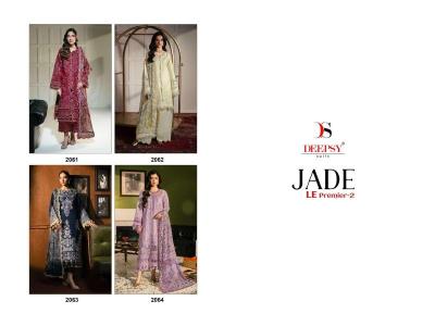 Deepsy suits jade le premier vol-2 salwar suit wholesale market in Hyderabad