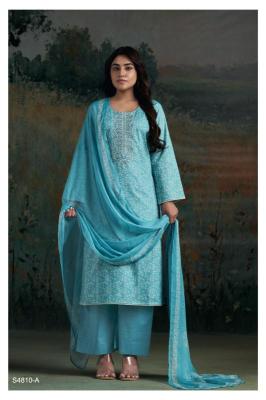 Ganga aadila 4810 Designer dress materials in bulk