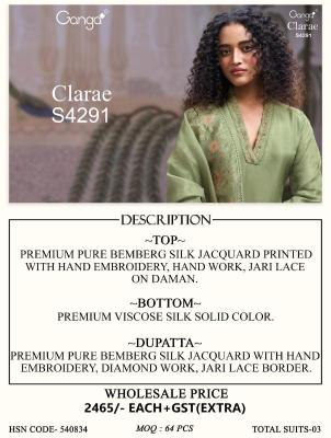 Ganga clarae 4291 Mumbai dress material market