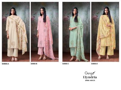 Ganga elyndria 4908 Wholesale salwar suits market in Mumbai