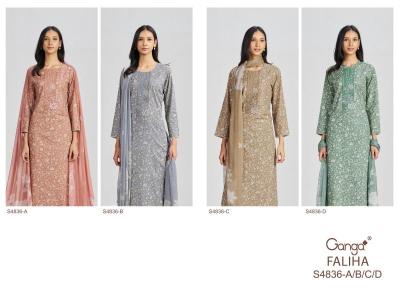 Ganga faliha Unstitched dress material wholesale