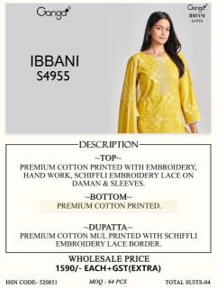 Ganga ibbani 4955 Dress material distributor in Mumbai