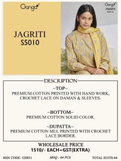 Ganga jagriti 5010 Fancy dress materials wholesale in Mumbai