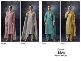 Ganga lirien 4853 Dress material wholesale market in Hyderabad