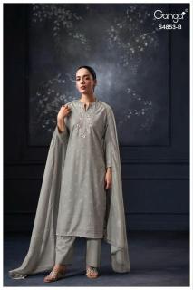 Ganga lirien 4853 Dress material wholesale market in Hyderabad