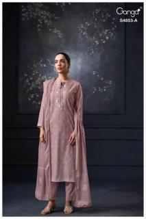 Ganga lirien 4853 Dress material wholesale market in Hyderabad