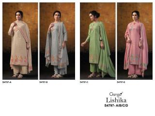 Ganga lishika 4797 Wholesale printed dress materials in Mumbai