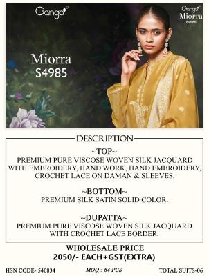 Ganga miorra 4985 Wholesale dress material suppliers in Mumbai