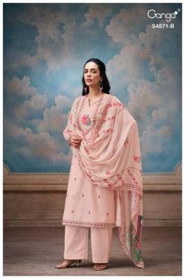 Ganga pranati 4871 Indian dress material wholesale market