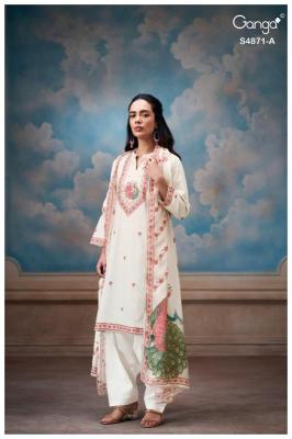 Ganga pranati 4871 Indian dress material wholesale market
