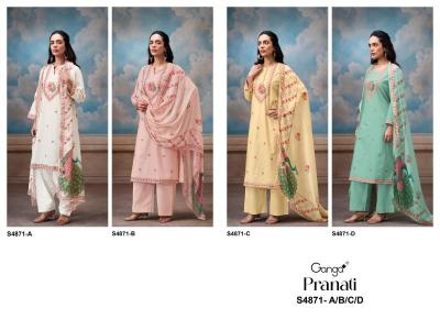 Ganga pranati 4871 Indian dress material wholesale market
