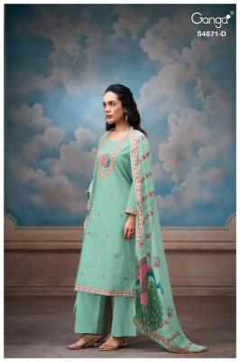 Ganga pranati 4871 Indian dress material wholesale market