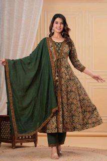 Jaipuri anarkali 3pcs Kurti manufacturers in India
