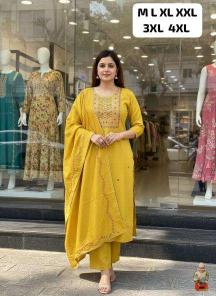 Krunique 3pcs Wholesale kurtis price in Ahmedabad