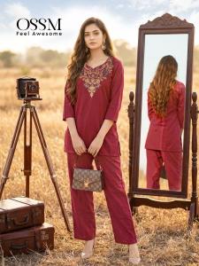 Ossm sara vol 2 cord set Kurti suppliers in Hyderabad