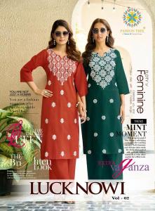 Passion tree lucknowi vol-2 Designer kurtis wholesale in Ahmedabad