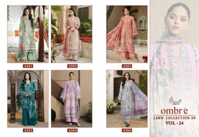Shree fab ombre lawn vol-24 Salwar kameez distributors in Gujarat