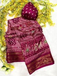 Vastrangan ajrakh Wholesale designer sarees in Pune