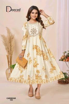 Deecee carnivar afsana embroidered kurti wholesalers in jaipur