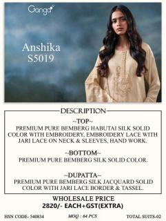 Ganga anshika 5019 Dress materials market in Pune