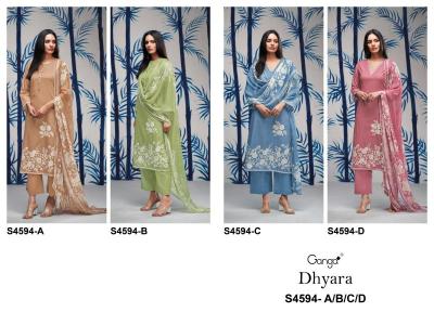 Ganga dhyara 4594 Indian dress material in bulk