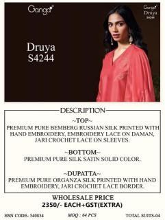 Ganga druya 4244 Traditional dress material in Kerala