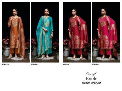 Ganga enole 3820  Wholesale dress material suppliers in Punjab