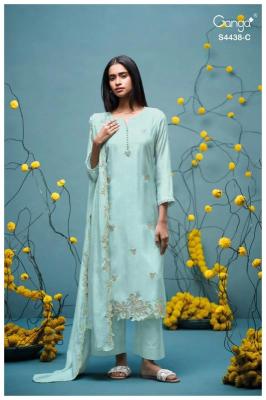 Ganga firasha 4438 Designer dress material wholesalers in Punjab