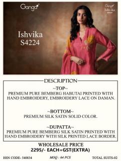 Ganga ishvika 4224 Dress material suppliers in Kerala