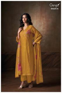 Ganga ishvika 4224 Dress material suppliers in Kerala