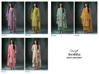  Ganga jeeshka 5219 Traditional dress materials in Jaipur