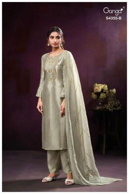 Ganga olesha 4355 Dress material wholesale market in Amritsar