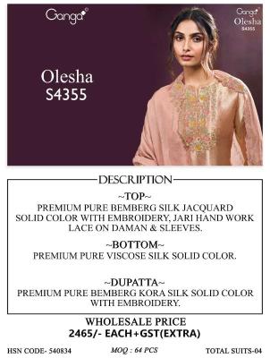 Ganga olesha 4355 Dress material wholesale market in Amritsar
