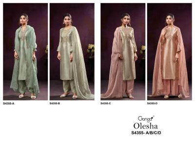 Ganga olesha 4355 Dress material wholesale market in Amritsar