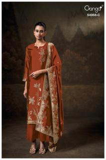 Ganga pravika 4968 Dress material market in Mumbai with price