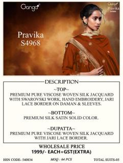 Ganga pravika 4968 Dress material market in Mumbai with price
