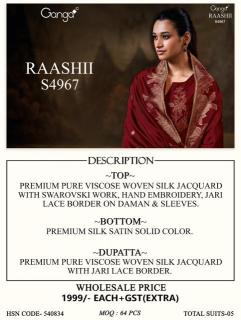 Ganga raashii 4967 Cheap dress material wholesale