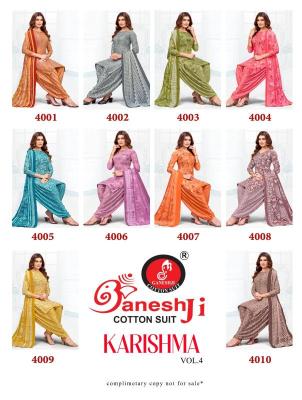 Ganeshji karishma patiyala vol 4 dress materials wholesale in Goa
