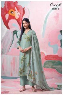 Ganga elysia 5058  Ethnic dress material