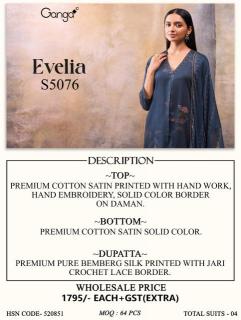Ganga evelia 5076 Dress material wholesalers in Mizoram
