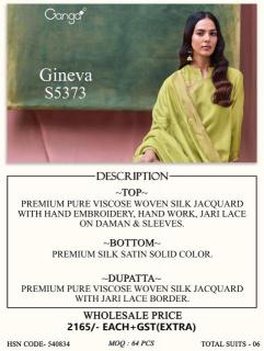 Ganga gineva 5373  Jaipur dress material market