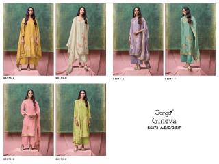 Ganga gineva 5373  Jaipur dress material market